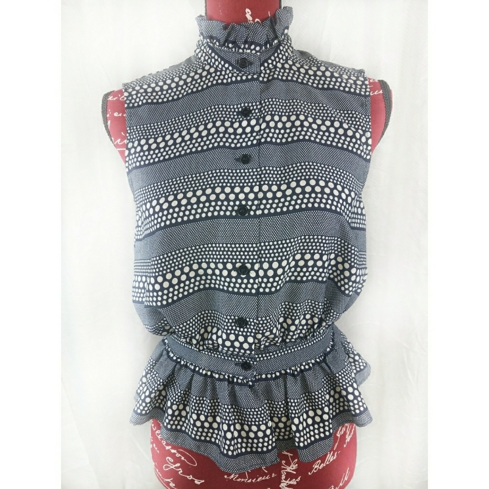Alice Ritter Brooklyn sleeveless Peplum top sz XSm
